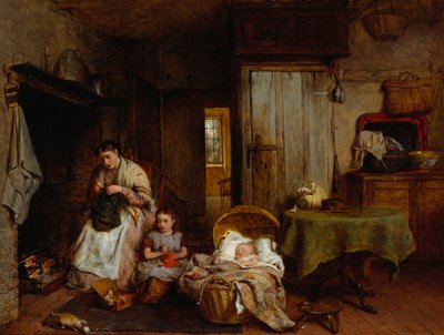 火によるソーイングレッスン、1867年 作： George Smith