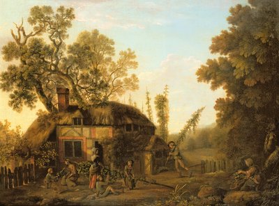 ホップピッキング、1760年頃 作： George Smith