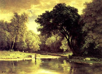 ストリームの漁師 作： George Snr. Inness