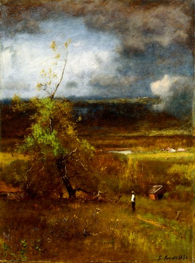雲を集める、1890 作： George Snr. Inness