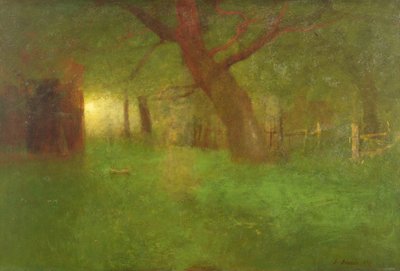 オールド・オーチャードに沈む夕日 作： George Snr. Inness