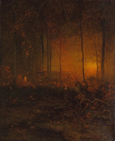 太陽の光を見る、1887 作： George Snr. Inness