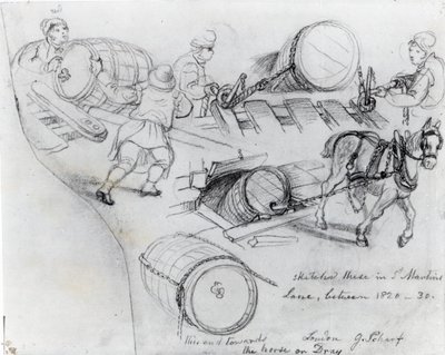 ドレイメンと馬、1820年頃 作： George Snr Scharf