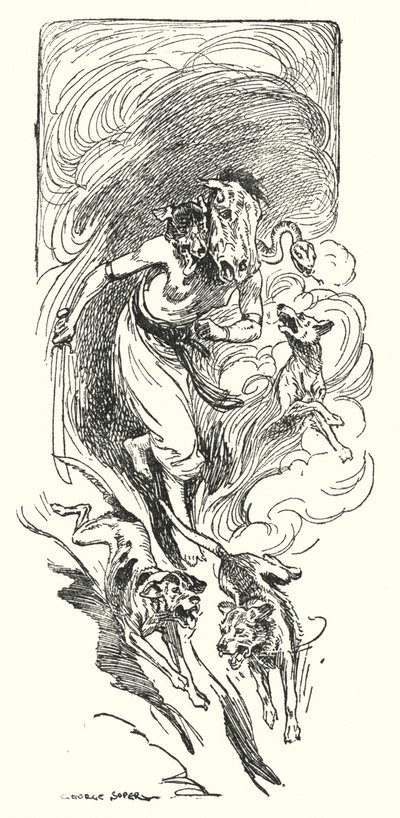 ジェイソンとアルゴナウツ："Brimo the wild witch huntress" (litho) 作： George Soper