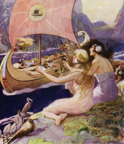 ジェイソンとアルゴナウツThe Sirens（カラーリトグラフ 作： George Soper
