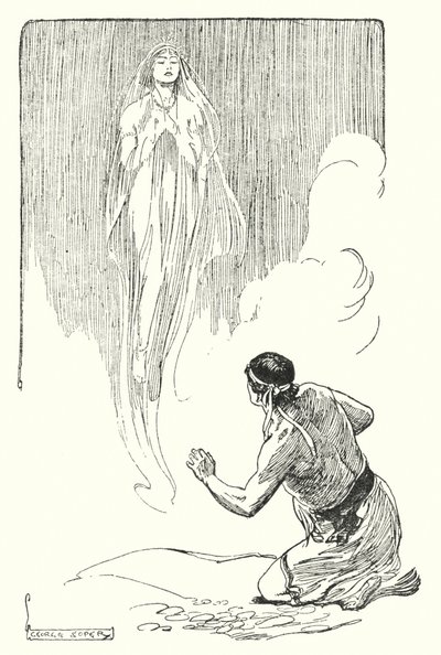 ジェイソンとアルゴナウツ：「ヴェール越しに彼を見下ろす」（リトグラフ 作： George Soper