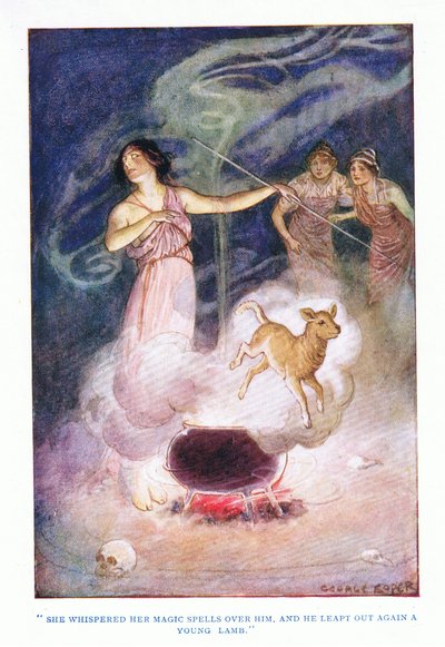 彼女は彼に魔法の呪文をささやき、彼はジョージアレンとアンウィンが1929年に出版した英雄から、再び妖精の子羊を飛び出しました。 作： George Soper