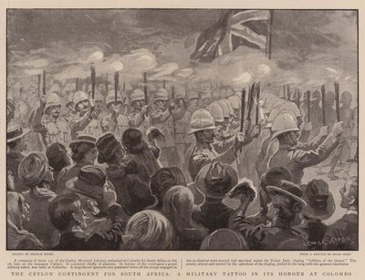 南アフリカのセイロン派遣団、コロンボで名誉の軍事タトゥー 作： George Soper