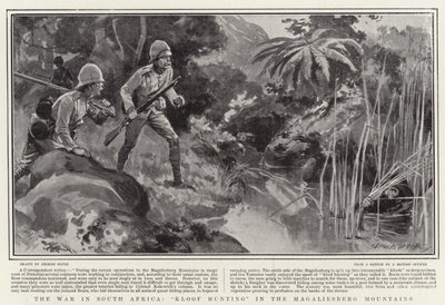 南アフリカ戦争、マガリスバーグ山脈でのクルーフ狩猟 作： George Soper