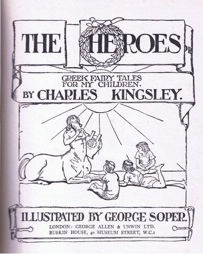 タイトルページのデザイン、George AllenおよびUnwin 1929によって発行されたThe Heroesから 作： George Soper