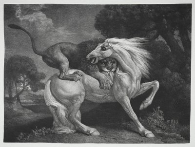 ライオンに襲われる馬 作： George Stubbs