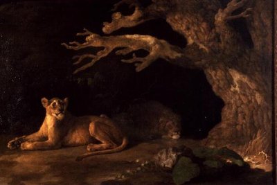 獅子と雌獅子 作： George Stubbs