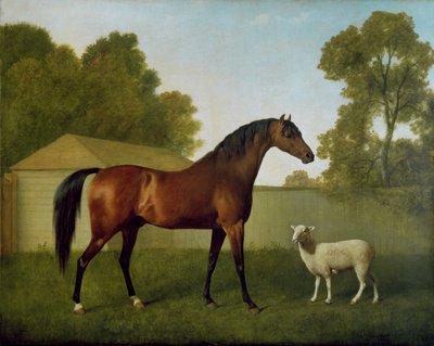 オケリー大佐の所有するダンガンノンは、1793年に羊とパドックで描かれました。 作： George Stubbs