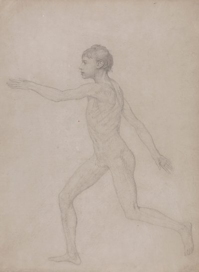 人間の姿、側面図 (表 VIII の最終調査のための予備ドラフト) 作： George Stubbs