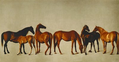 牝馬と仔馬（キャンバスに油彩） 作： George Stubbs