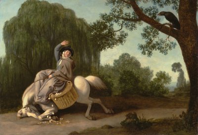 農夫の妻とカラス、1786年。 作： George Stubbs