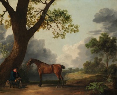 花婿と犬を連れた第 3 代ドーセット ハンター公爵、1768 年。 作： George Stubbs