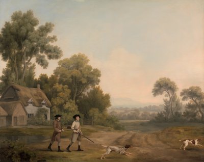 射撃に出かける二人の紳士、射撃に出かける二人の紳士、1768年。 作： George Stubbs