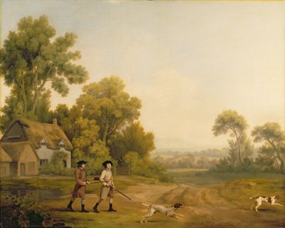 撮影に行く2人の紳士（キャンバスに油彩） 作： George Stubbs
