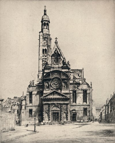 「サン エティエンヌ デュ モン教会」、1915 年 作： George T Plowman