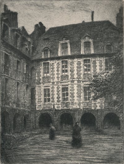 「ヴィクトル ユーゴーの家、ヴォージュ広場」、1915 年 作： George T Plowman