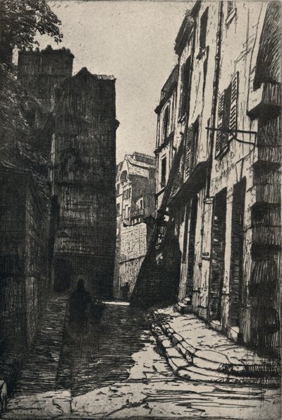 「Rue des Pretres-St Severin」、1915 年。 作： George T Plowman