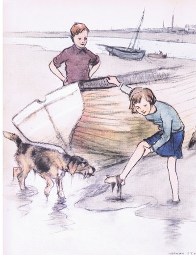ヴィッキーとビルとロージー（コリンズ社刊『Mudlarks』より 作： George Vernon Stokes