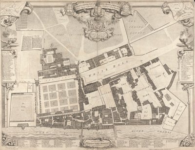 ホワイトホールの王宮の測量と地上プロット 作： George Vertue