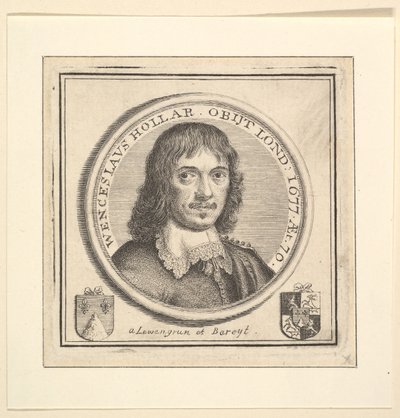 Vertuesで出版された円形フレームのホラーの胸像、作品の説明、1745年。 作： George Vertue