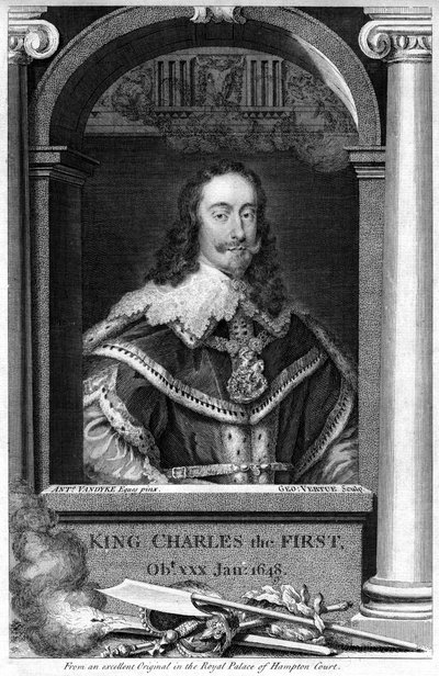 イギリスのチャールズ1世。 作： George Vertue