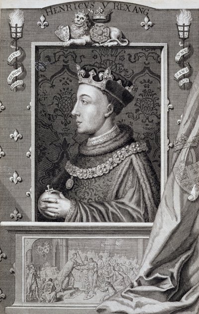 ケンジントン宮殿での絵画の後のヘンリー5世（1387-1422） 作： George Vertue