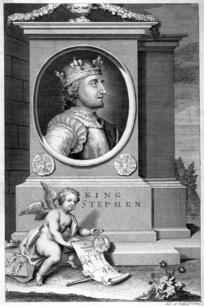 スティーブン王1096-1154、18世紀。 作： George Vertue