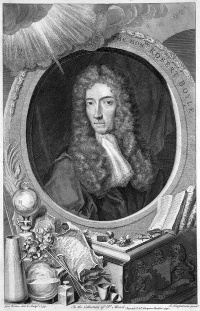 ロバートボイル、17世紀のアイルランドの化学者および物理学者、1739年。 作： George Vertue