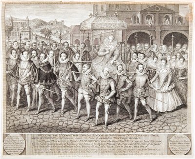 エリザベス1世女王の王室行列、c1580 1744 作： George Vertue