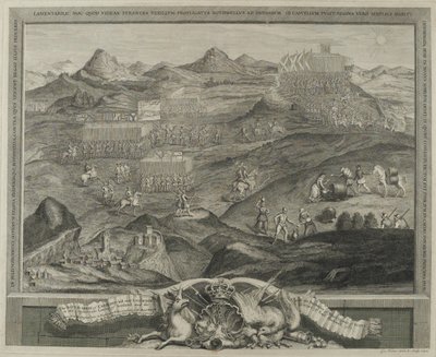 1567年、エジンバラ近郊のカーベリーヒルの戦いの配列、1738年頃 作： George Vertue