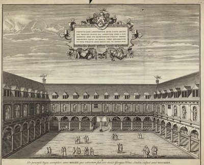 王立証券取引所の内側の四角形 作： George Vertue