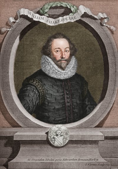 ウィリアム・シェイクスピア1564-1616、イギリスの詩人、劇作家、1721年、1913年 作： George Vertue