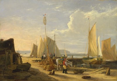 Uma cena do porto na Ilha de Wight, olhando para as agulhas 作： George Vincent