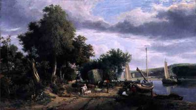 View on the River Yare Near Norwich（油彩・キャンバス） 作： George Vincent