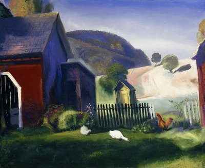 バーンヤードとチキン、1924 作： George Wesley Bellows
