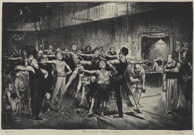 ビジネスメンズクラス（ビジネスメンズクラス、YMCA）1916（織り紙上のリソ） 作： George Wesley Bellows