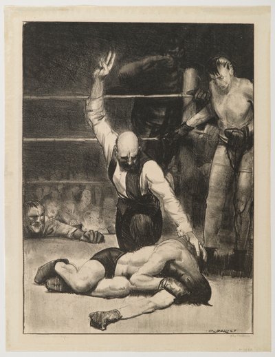 カウントアウトされたNo.2、1921 作： George Wesley Bellows