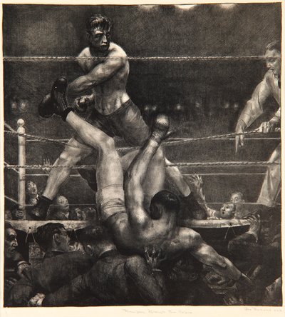 ロープを通したデンプシー、1923年から24年 作： George Wesley Bellows