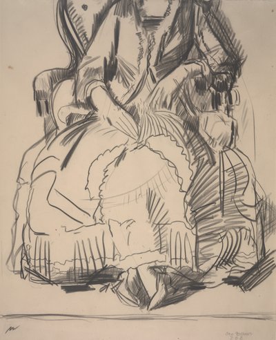 紫のドレスを着たエマ 作： George Wesley Bellows