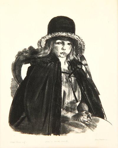 黒い帽子のジャン、1923年から24年 作： George Wesley Bellows