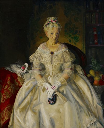 クリームシルクのT夫人、No.2 作： George Wesley Bellows