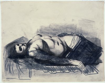 オダリスク（紙に鉛筆） 作： George Wesley Bellows