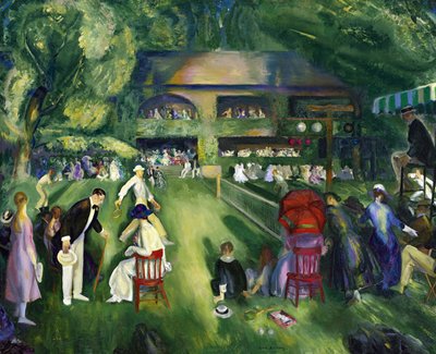 リアリズム：ニューポートでのテニス par Bellows, George (1882-1925) 作： George Wesley Bellows