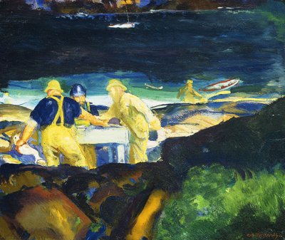 ロブスタートラップの傾向、早朝、 作： George Wesley Bellows