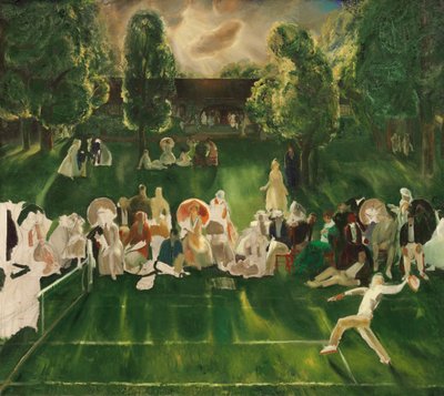テニストーナメント、1920年。 作： George Wesley Bellows